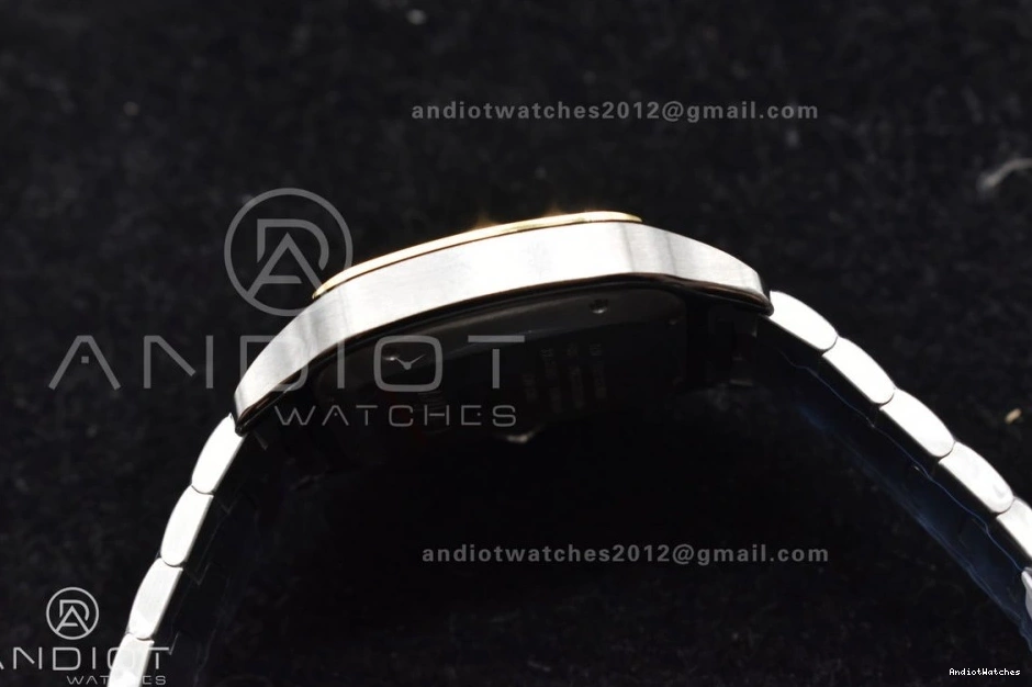 YG SS Bracelet Contemporary 1:1 de YG MIYOTA 1053 Best 40mm BVF on Cartier Santos Edition SS V 9015 White Dial SmartLinks 0509